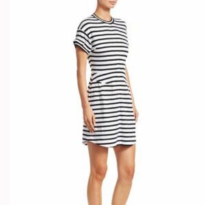 Derek Lam 10 Crosby Ladies T-Shirt Dress Medium Black White Nautical Day Capsule